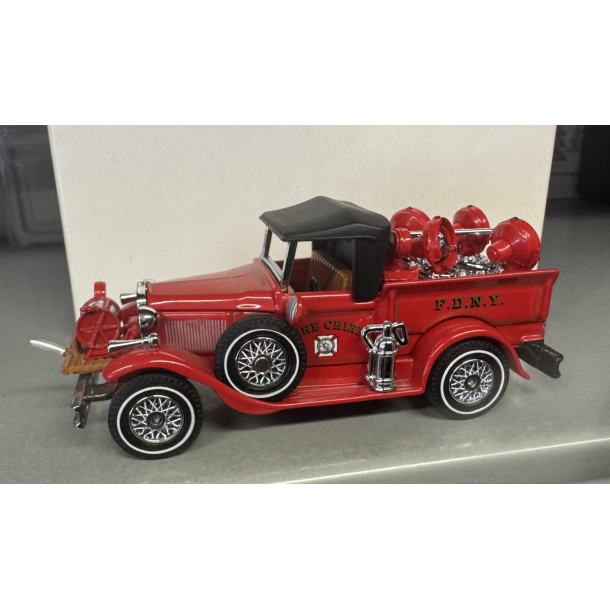 Matchbox 1993 Model A Ford Van Fire Chief F.D.N.Y. �rgang 1930 Brugt Leveres uden emballage