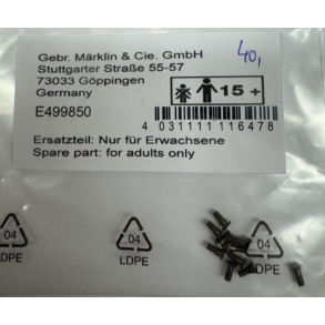 M�rklin E499850 sekskant skrue M1,6x 2,5 pose med 10 stk.