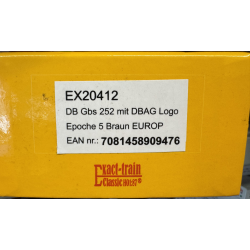 Exact train HO Ex20412 DB AG lukket godsvogn Gbs 252