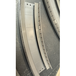 M�rklin 74623 brugt sortiment 3 stk. Buet rampe Radius 437,5 mm. 30�. Bredde: 64 mm.R2