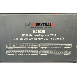 Hobbytrain HO H43025 DB personvogns�t med 4 vogne Baltic Sea Express M�nchen-Berlin (K�benhavn)