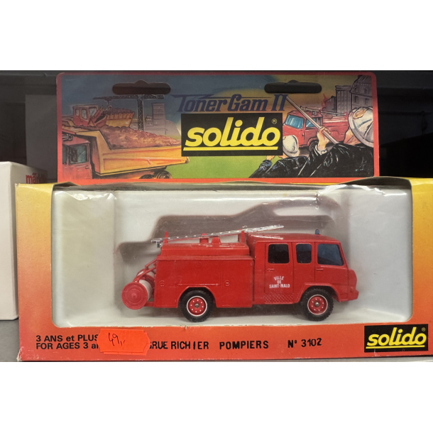 Solido 3102 brandbil die cast brugt i p�n�stand i original emballage