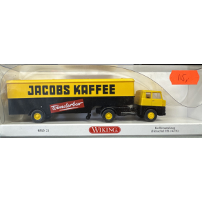 Wiking HO 0513 21 Henschel merd trailer Jacobs kaffee �rgang 1961