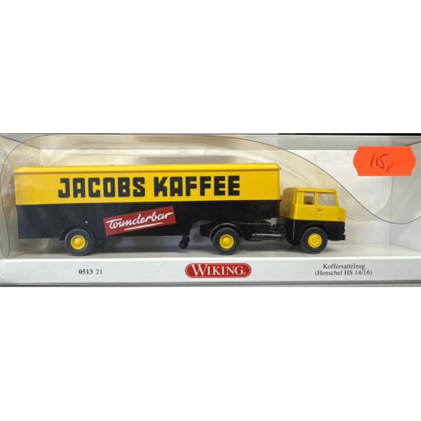 Wiking HO 0513 21 Henschel merd trailer Jacobs kaffee �rgang 1961