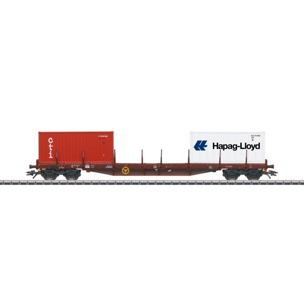 Mrklin 47119-03 NSCB/NMBS containervogn med 2 container 20 fods CTI. Hapag-Lloyd. Nyhed 2023