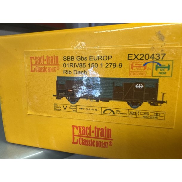 Exact trainHO EX20437 SSB lukket godsvogn Gbs EUROP