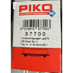 Piko HO 57700 DB AG fladvogn med Hapag Lloyd container