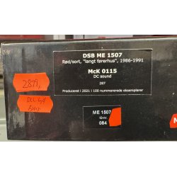 McK HO 0115 DSB diesellok med lang f�rerhus ME 1507 og DCC j�vnstr�m samt diesellyd