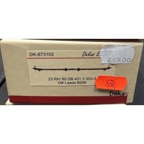 Dekas HO 873102 DB TWA-800B autotransport 23 RIV 80 DB 431 3 353-3, Laads 800B, nymalet
