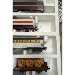 Lima HO 10 6353Sh DSB starts�t med MZ 1405 med 4 godsvogne og styrboks samt skinner til analog DC j�vnstr�m drift