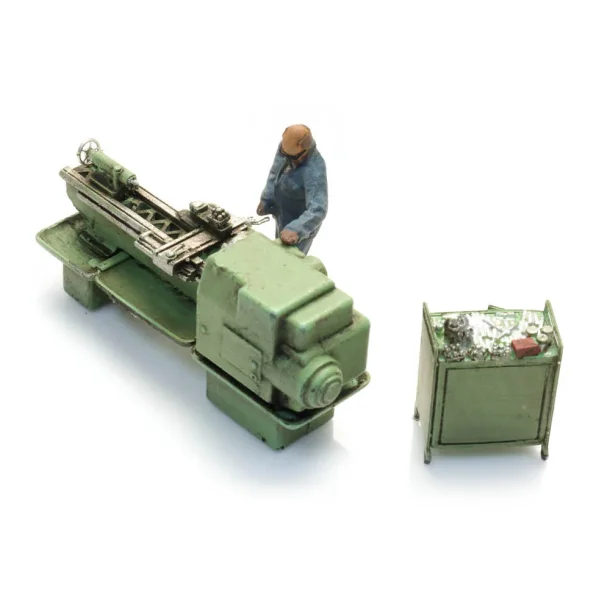 Artitec HO 387.660 Metalbearbejdningsdrejeb�nk med figur. F�rdig model. 