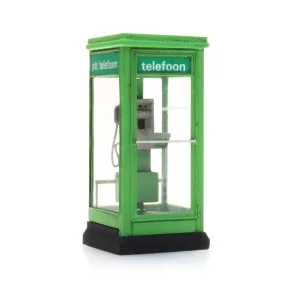 Artitec HO 387.484 PTT gr�n telefonboks. F�rdig model