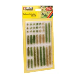 Noch 07125 alle Grs strimler og totter forskellige nuancer af grnt, 18 striber og 18 totter, 6 mm.