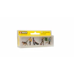 Noch HO 15471 figur st Mennesker med hunde