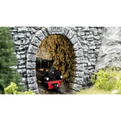 Noch HO 58032 Tunnel Rock Indre Vg, Lige 2 stk., hver 9,5 cm lang, 10,5 cm hj