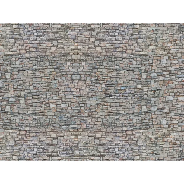 Noch 56940 spor N 3D pappanel "Quarry Stone Wall" farverig, 25 x 12,5 cm.