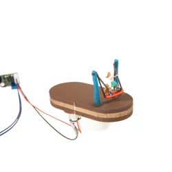 Noch HO 13402 mikro-bevgelse fuglerede sving 7,6 x 3,6 x 7,5 cm, installationsdybde 3,5 cm.