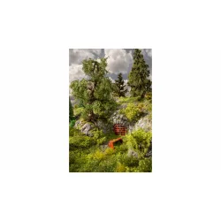 Noch HO 60762 Glemt sted "Stollen indgang" 16,5 x 12,2 cm, 8,3 cm hj, hjde wire tr "eg" 17 cm.