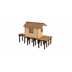 Noch HO 14262 Fiskerhytte 8,0 x 3,7 cm, 5,4 cm hj