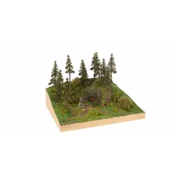 Noch HO 60762 Glemt sted "Stollen indgang" 16,5 x 12,2 cm, 8,3 cm hj, hjde wire tr "eg" 17 cm.