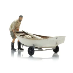 Artitec HO 387.582 Sejlbd Optimist + trailer + figur. Frdig model. 