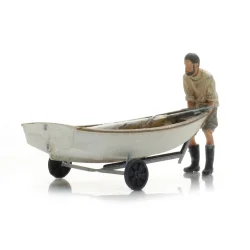 Artitec HO 387.582 Sejlbd Optimist + trailer + figur. Frdig model. 