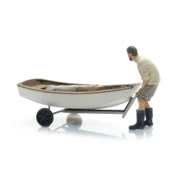 Artitec HO 387.582 Sejlbd Optimist + trailer + figur. Frdig model. 