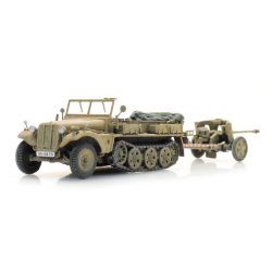 Artitec HO 6870490 Sd.Kfz. 10 + PAK 38, Afrika. F�rdig model