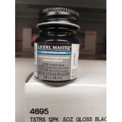 Model Master T4695 acryl maling 14,7 ml. Farve sort blank