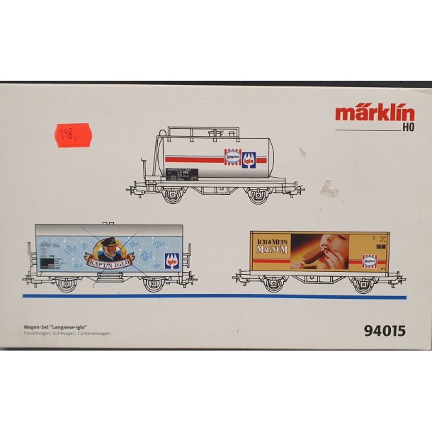 Mrklin 94015 DB godsvognst. Tankvogn og containervogn