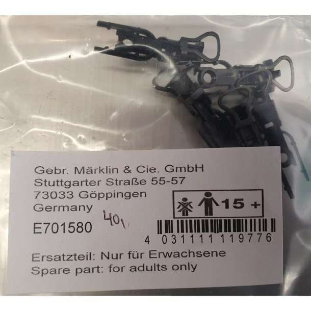 Mrklin E701580 relex kobling til bla 4415 Mrklin hobby godsvogn. Pakke med 5 stk.