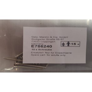 Mrklin E786240 Forsnket linseskruer 2 x 25 mm. 10 stk. Pr pose