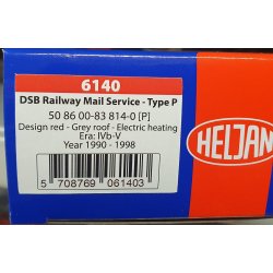 Heljan 6140 DSB postvogn litra P 50 86 90-83 814-0 P. Nyhed 2023/24