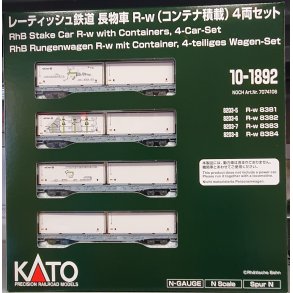Kato 7074106 spor N RhB containervogns�t med 4 vogne