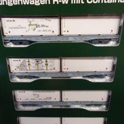 Kato 7074106 spor N RhB containervognst med 4 vogne