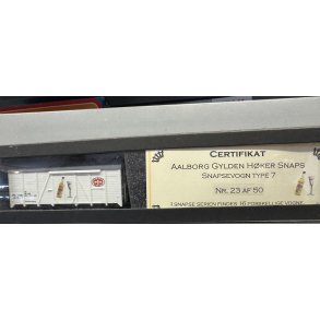 Mrklin 23 DSB reklamevogn Aalborg Gylden Hker Snaps Snapsevogn Nr 23 AF 50