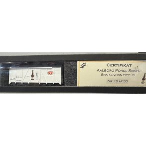 Mrklin 18 DSB reklamevogn Aalborg Porse Snaps Snapsevogn Nr 18 AF 50