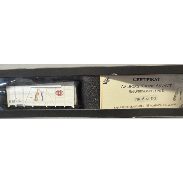 Mrklin 6 DSB reklamevogn Aalborg Krone Akvavit Snapsevogn Nr 6 AF 50