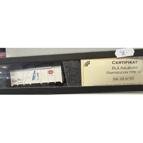 Mrklin 28 DSB reklamevogn Bl Aalborg Akvavit Snapsevogn Nr 28 AF 50