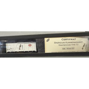 Mrklin 18 DSB reklamevogn Aalborg  Brndum kummenaquivit Snapsevogn Nr 18 AF 50