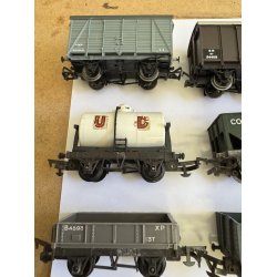 Lot 10 Bachmann HO brugte godsvogne 9 stk. Stand se billederne