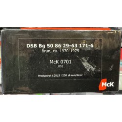 McK HO 0701 DSB personvogn 2 kl. bg 50 86 29-63 171-6