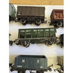 Lot 10 Bachmann HO brugte godsvogne 9 stk. Stand se billederne