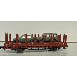 Roco 417 273 spor N DB stolpevogn med 2 militr biler