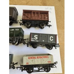 Lot 10 Bachmann HO brugte godsvogne 9 stk. Stand se billederne