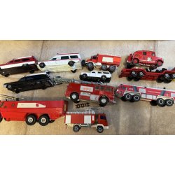 50 Brugte modelbiler stort lot med ca, 50 stk. Udryknings k�rer t�jer/brandbiler