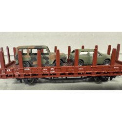 Roco 417 273 spor N DB stolpevogn med 2 militr biler