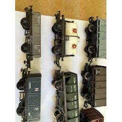 Lot 10 Bachmann HO brugte godsvogne 9 stk. Stand se billederne