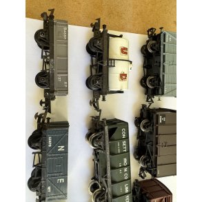 Lot 10 Bachmann HO brugte godsvogne 9 stk. Stand se billederne