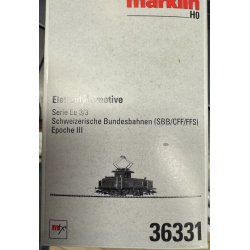 Mrklin 36331 SBB E-Lok Serie Ee 3/3 med MFX 